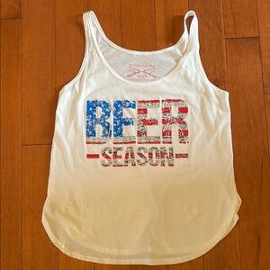 White Graphic Tank Top